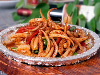 脂肪含量極低的美味——醬爆魷魚！