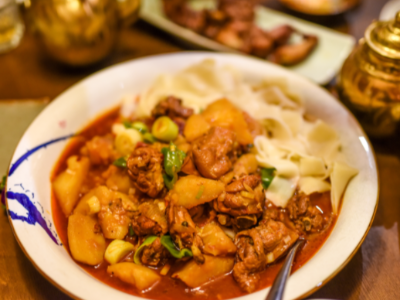 解鎖新疆大盤雞配褲帶面，再也不用去外面吃了！